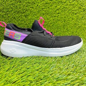 Skechers Go Run Fast Womens Size 7.5 Black Pink Athletic Running Shoes Sneakers
